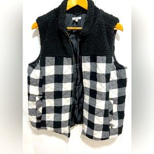 Women’s Buffalo plaid winter vest